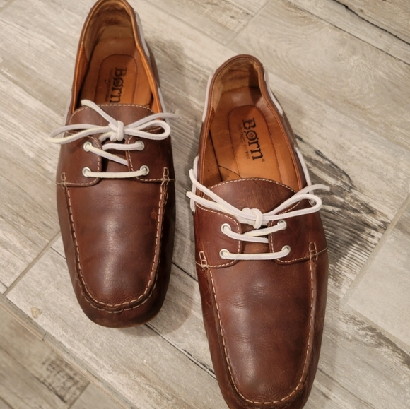 Born Brown Leather Boat Shoes - Picture 3 of 14